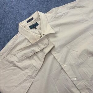 Colours Alexander Julian Dress Shirt Size 3X‎ Tan Long Sleeve Button Up Men's